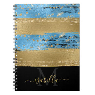 Moderne elegante Schrift mit Monogramm  Notizblock