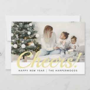 Moderne elegante Schrift Prost Neujahr  Feiertagskarte