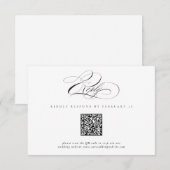 Moderne elegante Schriftart Klassischer QR-Code Ho RSVP Karte (Vorne/Hinten)