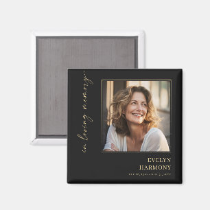 Moderne elegante Schriftfoto-Andenken Magnet