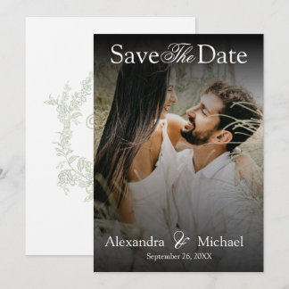 Moderne elegante Schriftfoto-Überlagerung Save The Date