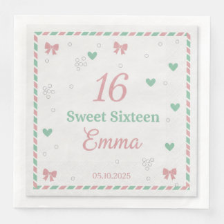 Moderne elegante Schriftzug Frohen Geburtstag Indi Serviette