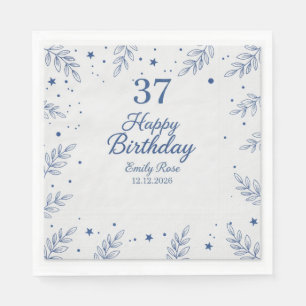 Moderne elegante Schriftzug Frohen Geburtstag Indi Serviette