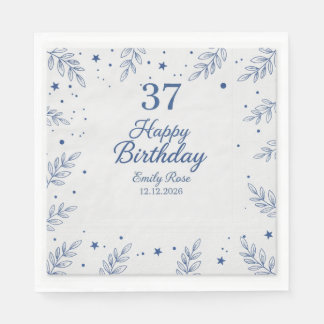 Moderne elegante Schriftzug Frohen Geburtstag Indi Serviette