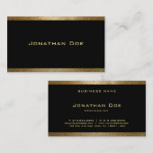 Moderne elegante Schwarz-Gold-Grafikvorlage Visitenkarte (Vorne/Hinten)