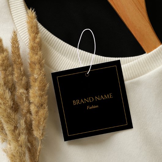 Moderne elegante Schwarz-Gold-Preismarke