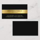 Moderne elegante Schwarz-Gold-Template-Trendy Visitenkarte (Vorne/Hinten)