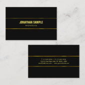 Moderne elegante Schwarz-Gold-Vorlage Visitenkarte (Vorne/Hinten)
