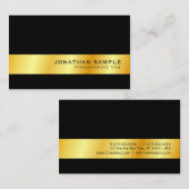 Moderne elegante Schwarz-Gold-Vorlage Visitenkarte (Vorne/Hinten)