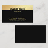 Moderne elegante Schwarz-Gold-Vorlage Visitenkarte (Vorne/Hinten)