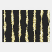 Moderne elegante Schwarz-Gold-Weihnachten Geschenkpapier Set (Vorderseite 2)
