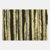 Moderne elegante Schwarz-Gold-Weihnachten Geschenkpapier Set (Vorderseite)