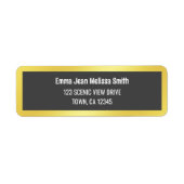 Moderne elegante Schwarz Golden Frame Gold Chic (Vorne)