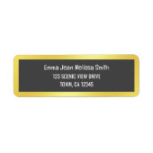 Moderne elegante Schwarz Golden Frame Gold Chic (Vorne)