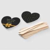 Moderne elegante schwarz-goldene süße 16 Hand f Fächer (Non-assembled)