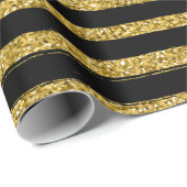 Moderne elegante schwarz-goldene Umhüllung Geschenkpapier (Rolleneckpunkt)