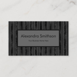 Moderne, elegante schwarz-graue Streifen Visitenkarte