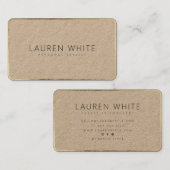 Moderne elegante, schwarz-minimalistische goldene visitenkarte (Vorne/Hinten)