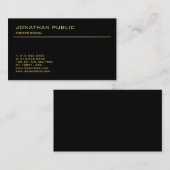 Moderne elegante Schwarz- und Goldvorlage online k Visitenkarte (Vorne/Hinten)