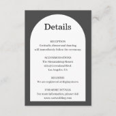 Moderne, elegante Schwarz-Weiß-Foto-Hochzeit Begleitkarte (Vorderseite)