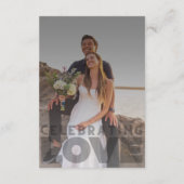 Moderne, elegante Schwarz-Weiß-Foto-Hochzeit Begleitkarte (Rückseite)