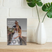 Moderne, elegante Schwarz-Weiß-Foto-Hochzeit Fotoblock