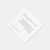 Moderne elegante Schwarz-Weiß-Fun-Fakt # 2 Hochzei Serviette (Ecke)