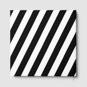 Moderne, elegante Schwarz-Weiß-Goldgestecke Gästebuch (Rückseite)