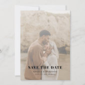 Moderne elegante Schwarz-Weiß-Hochzeit Einladung (Vorderseite)