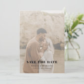 Moderne elegante Schwarz-Weiß-Hochzeit Einladung (Stehend Vorderseite)