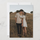 Moderne elegante Schwarz-Weiß-Hochzeit Einladung (Rückseite)