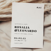 Moderne elegante Schwarz-Weiß-Hochzeit Einladung