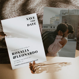 Moderne elegante Schwarz-Weiß-Hochzeit Einladung