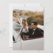 Moderne elegante Schwarz-Weiß-Hochzeit Einladung (Rückseite)