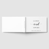 Moderne, elegante Schwarz-Weiß-Hochzeit Gästebuch (Voll)