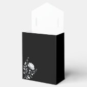 Moderne elegante Schwarz-Weiß-Hochzeiten-Blume Geschenkschachtel (Geöffnet)
