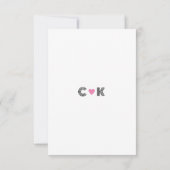 Moderne, elegante Schwarz-Weiß-Monogramm-Hochzeit RSVP Karte (Rückseite)