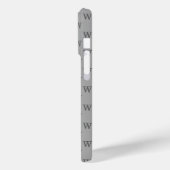 Moderne elegante Schwarz-Weiß-Monogramm-Muster Case-Mate iPhone Hülle (Rückseite / Links)