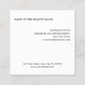 Moderne elegante Schwarz-Weiß-Schönheit Treuekarte (Rückseite)