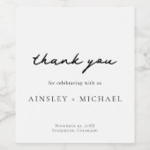 Moderne Elegante Schwarz & Weiß Weinetikett (Einzelnes Label)