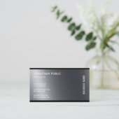 Moderne Elegante Schwarz-weiße Beruflich Chic Schl Visitenkarte (Stehend Vorderseite)