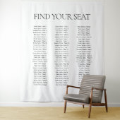 Moderne Elegante Schwarz-weiße Hochzeit Wandteppich (Beispiel)