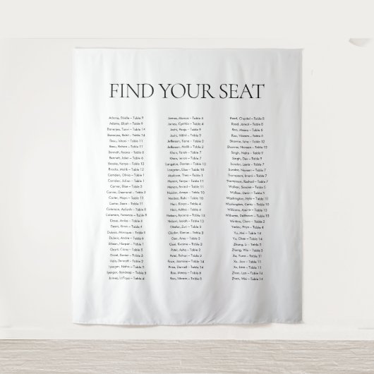 Moderne Elegante Schwarz-weiße Hochzeit Wandteppich (Vorderseite)