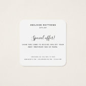 Moderne elegante Schwarz-weiße Monogram Discount C (Rückseite)