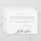 Moderne Elegante Schwarz-weiße Orchideen Dankeskarte (Rückseite)