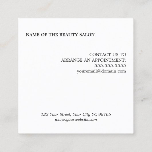 Moderne Elegante Schwarz-weiße Rose Circle Beauty Treuekarte (Rückseite)