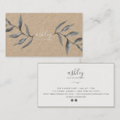 Moderne, elegante schwarze Aquarellkraft Visitenkarte (Vorne/Hinten)