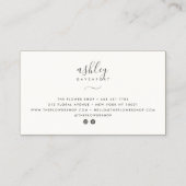 Moderne, elegante schwarze Aquarellkraft Visitenkarte (Rückseite)