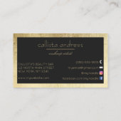 Moderne Elegante Schwarze Foil Box Border Visitenkarte (Rückseite)