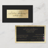 Moderne Elegante Schwarze Foil Box Border Visitenkarte (Vorne/Hinten)